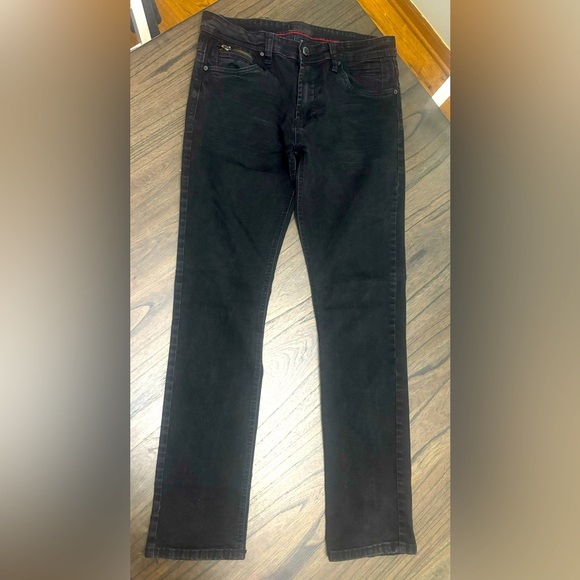 Steve's Jeans Men's Straight Leg Denim Black Jeans Mid Rise Size 32x32 - Picture 2 of 5